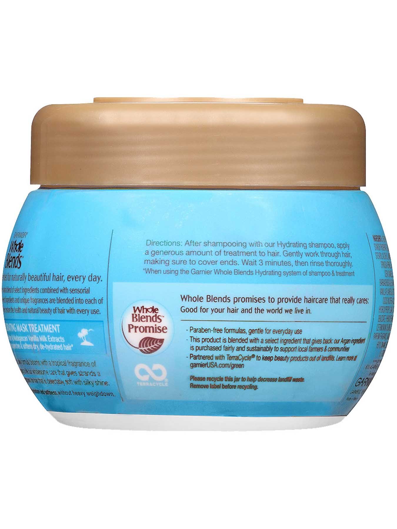 Back view of Hydrating Mask with Coconut Water and Vanilla Milk Extracts.